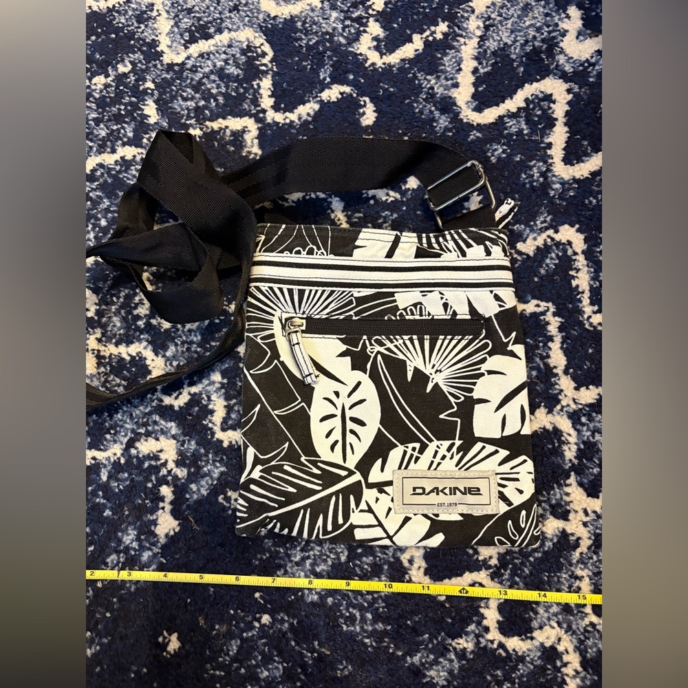 Dakine Black and White Floral Crossbody Bag